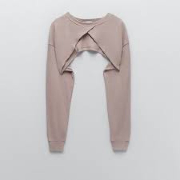 Zara Ribbed Cropped Top - Size M - NWT - Picture 5 of 8